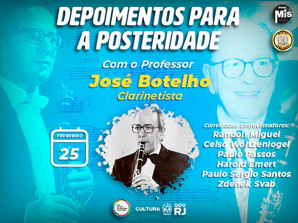 José Botelho, o maior clarinetista brasileiro, abre a temporada de 2025 do MIS RJ!