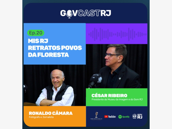 Gov Cast com o presidente do MIS RJ e o fotógrafo Ronaldo Câmara