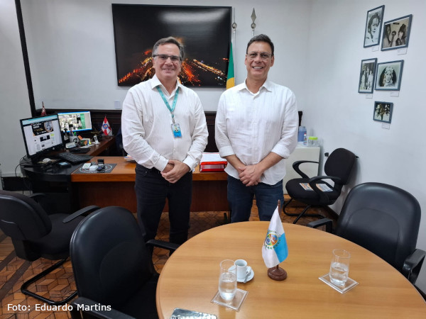 MIS RJ RECEBE NA SEDE DA LAPA FERNANDO NOGUEIRA, PRESIDENTE DA RÁDIO ROQUETTE-PINTO
