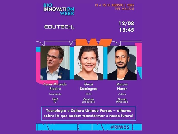 Tecnologia, cultura e futuro: presidente da F.MIS participa do Rio Innovation Week ao lado de especialistas em IA e produção cultural